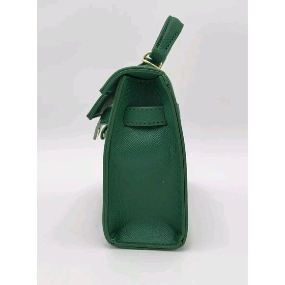 New Kelly Green PU Leather Wirkin STYLE Mini Tote Crossbody With Strap s… - Picture 5 of 16